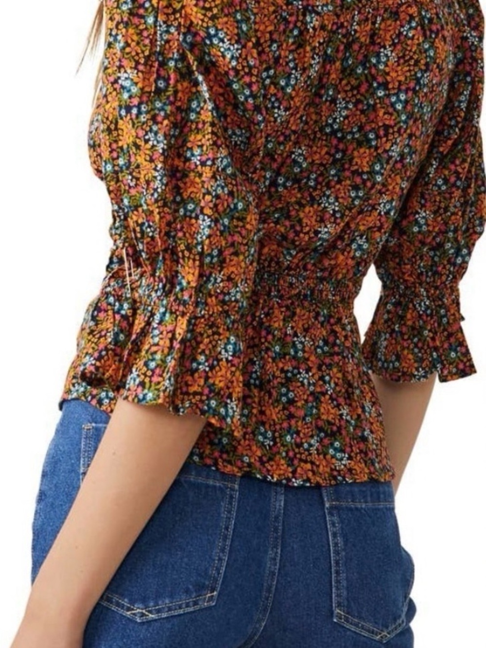 Free People I Found You Multi Floral Print Blouse - Picture 5 of 5